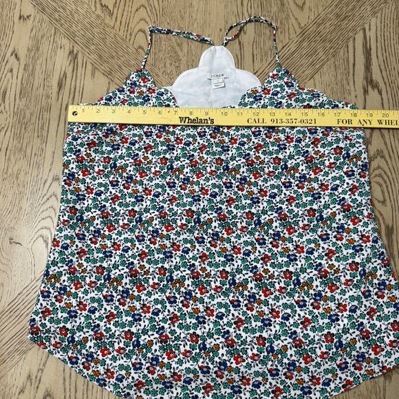 J.Crew Women’s 8‎ Floral Printed scalloped cami top Sleeveless Tank - Picture 4 of 10